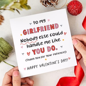 Divertente biglietto di San Valentino per la fidanzata Biglietto carino e romantico per lei Regalo d'amore premuroso per partner o fidanzata
