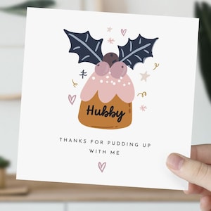 Gracias esposo por acompañarme en el postre, tarjeta para él, tarjeta de Navidad para esposo, tarjeta de aniversario, Navidad, esposo, te amo siempre
