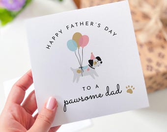Father’s Day Card for Dog Dad Cute Pawsome Design Perfect for Pet Lover Fur Baby Surprise Fun Gift for Animal Loving Dads Dog Owner Card