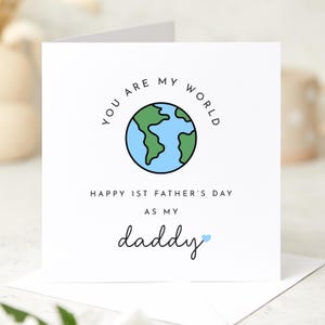 Bonne première carte de fête des pères pour nouveau papa, vous êtes mon monde, carte souvenir sentimentale pour nouveau papa de Baby Bump Daddy to-be