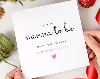 Nanna to Be, biglietto per la festa della mamma, regalo premuroso per la neo-nonna, biglietto ricordo sentito dal pancione, biglietto speciale per la festa della mamma