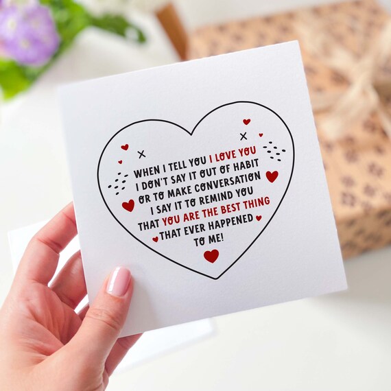 Romantische Grußkarte Für Ihn - Perfekt Für Valentinstag, Jubiläum & Geburtstag | Mit Umschlag