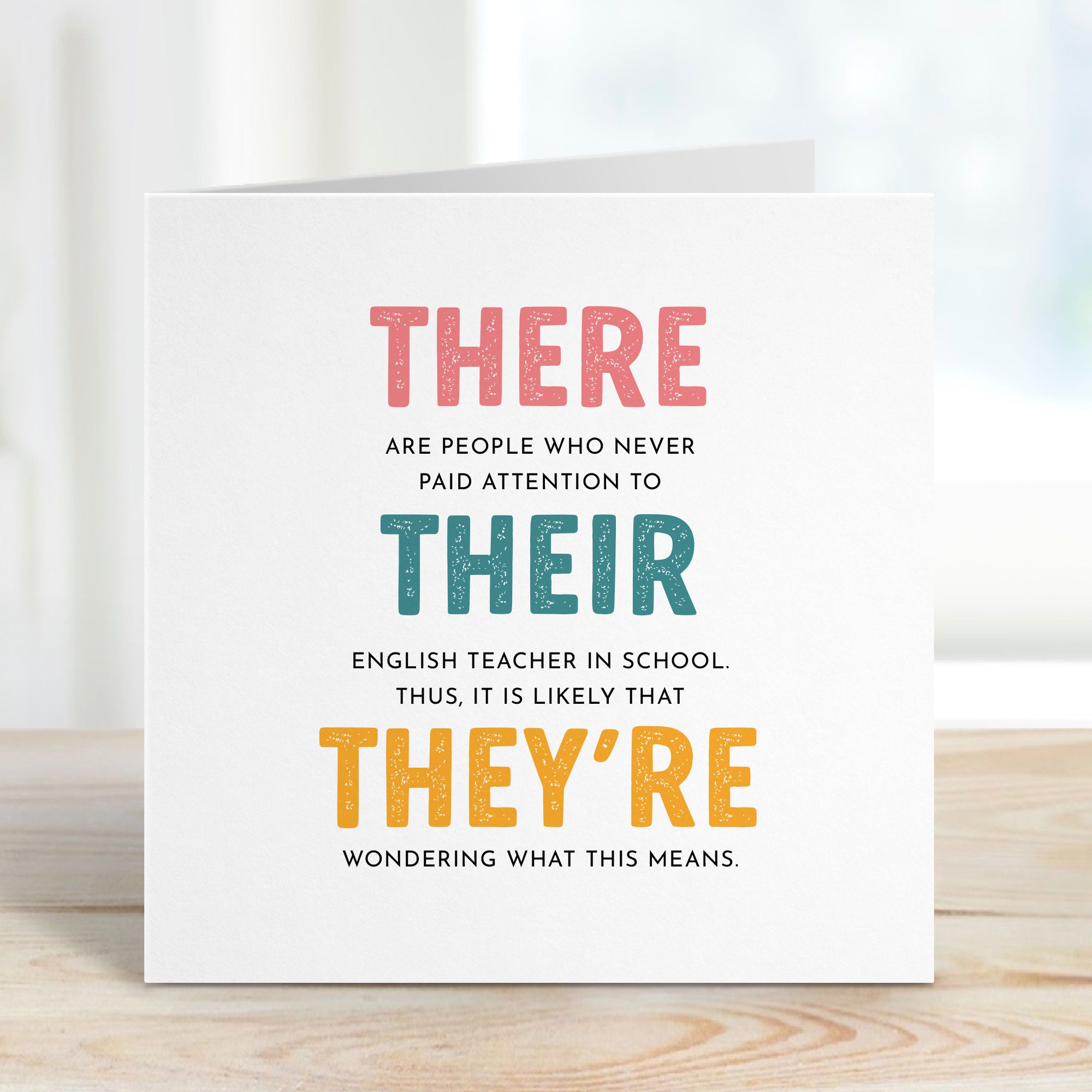 Old English Company - Biglietto Di Ringraziamento 15x15 Cm Con Frase 'Never Underestimate The Difference You Make'. Prodotto In Inghilterra Su Carta FSC Da 280 G/m². Busta Inclusa.