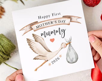 First Mother’s Day Card for Mummy – Stork New Mum Card from Baby