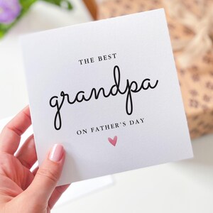Carte pour grand-père Le meilleur grand-père pour la fête des pères Carte minimaliste de petits-enfants