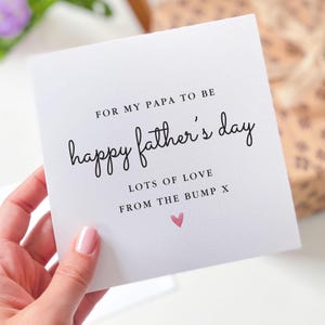 First Father’s Day Card for Papa to Be Cute Card from the Bump Thoughtful 1st Father’s Day Card for Expecting Dad Papa To-Be