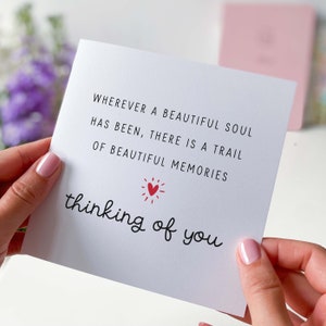 Une pensée pour vous Une carte de sympathie pour elle Lui Une carte de vœux pour vous faire un câlin Une pensée pour vous offrir Une carte-cadeau avec un coeur pour une amie, une meilleure amie