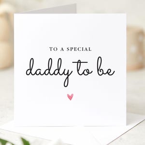 Carte de fête des pères pour futur papa Jolie première carte de Noël d'anniversaire pour la fête des pères pour futur papa Design minimaliste Nouveau papa
