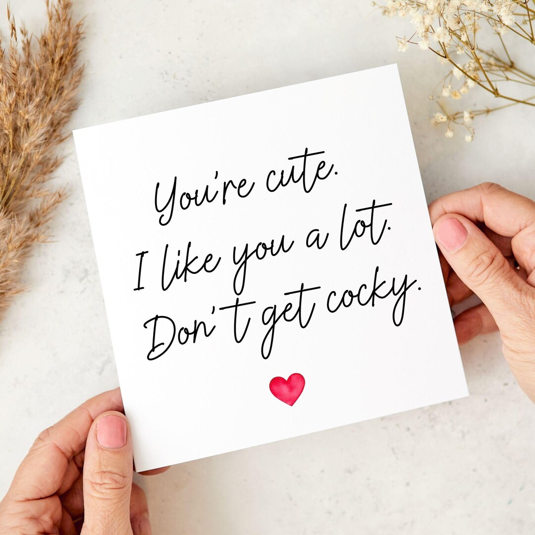 Funny Romantic Card for Boyfriend or Girlfriend – Cute and Cheeky Love ...