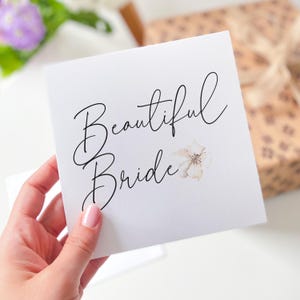 Schöne Braut Hochzeit Tag Karte elegante Minimalist Braut Karte Sentimentale Karte für Braut von Freund Mutter Schwester Hochzeit Andenken Junggesellinnenabschied