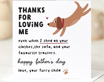 Funny Dog Dad Father's Day Card from Furry Child