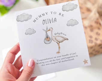 Personalised Mummy To Be Card, Baby Shower Gift