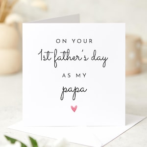 Pour votre première fête des pères en tant que carte Mon papa, un cadeau doux pour la naissance de bébé, un coeur minimaliste, un cadeau spécial pour les papas, une carte pour la 1ère fête des pères