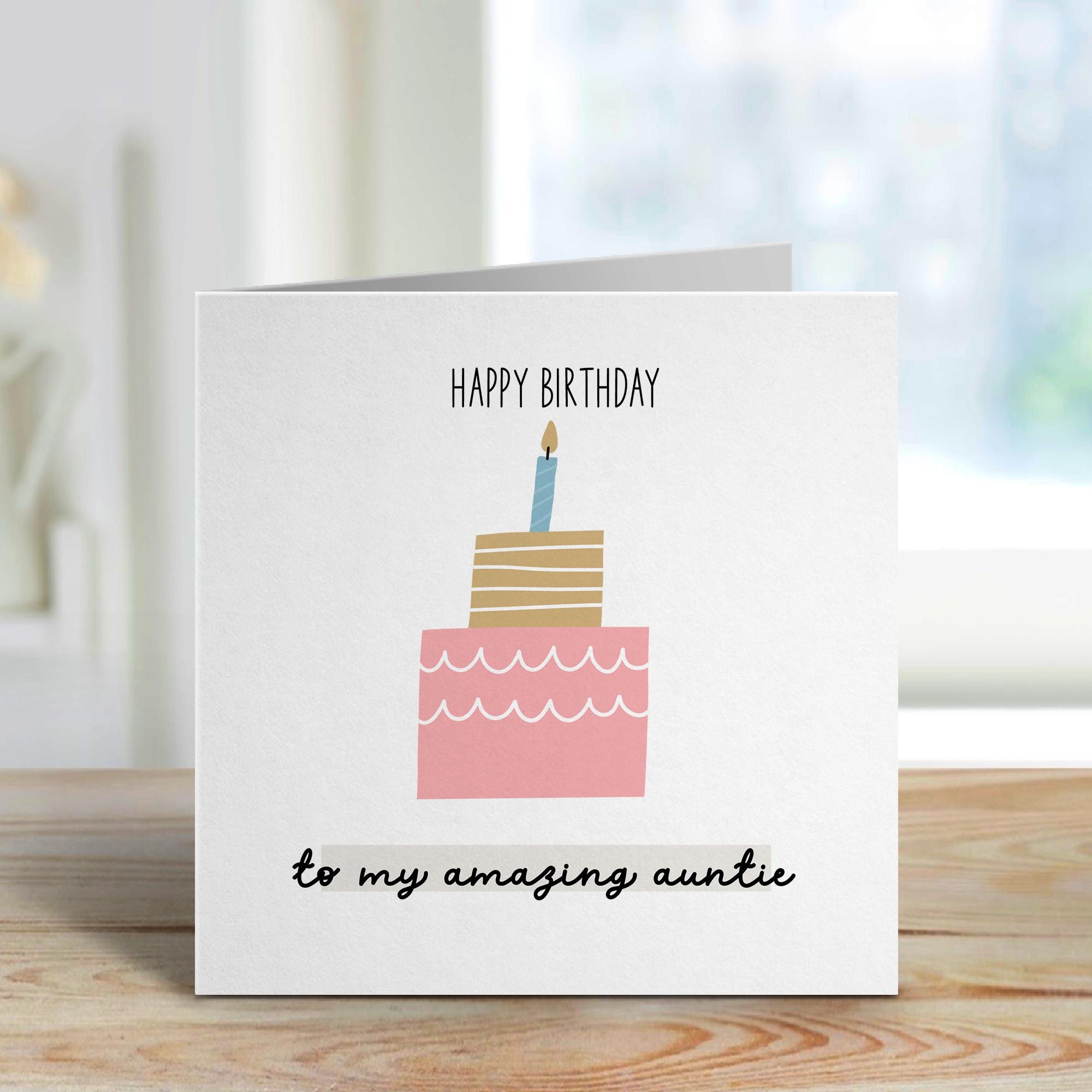 Card for Auntie Happy Birthday Card to My Amazing Auntie Card for ...