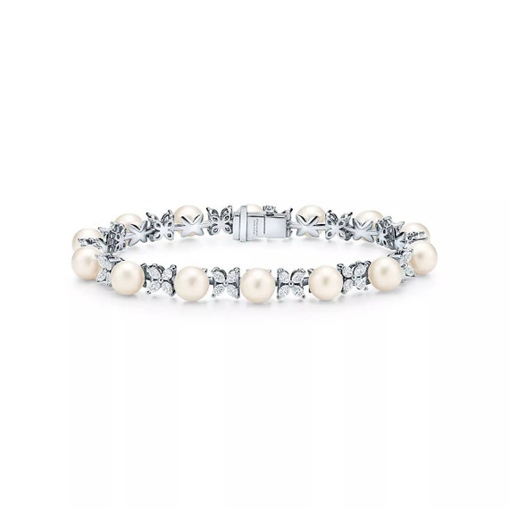 Pearl on sale tennis bracelets
