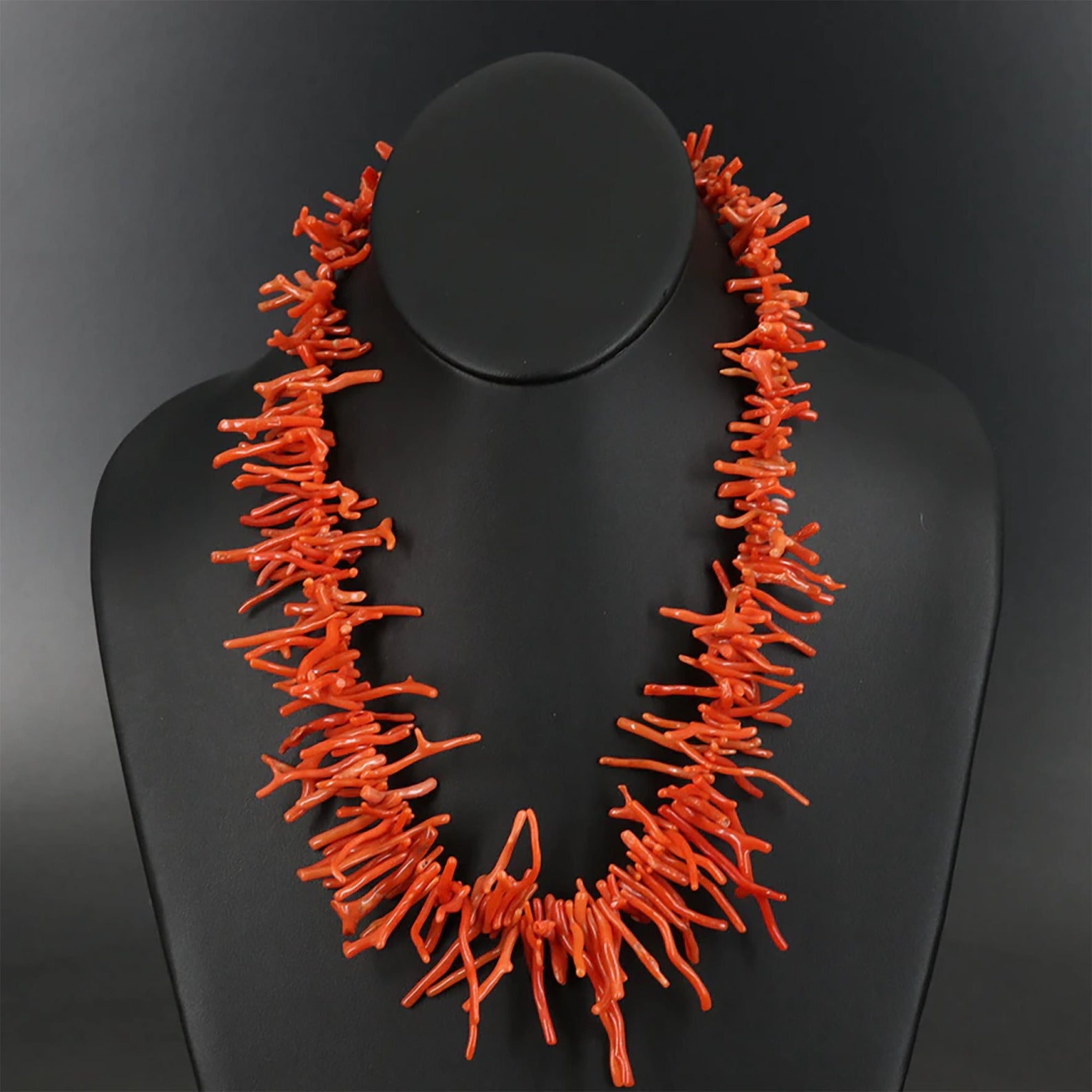 Les Bernard Graduated Branch Coral Necklace - Etsy