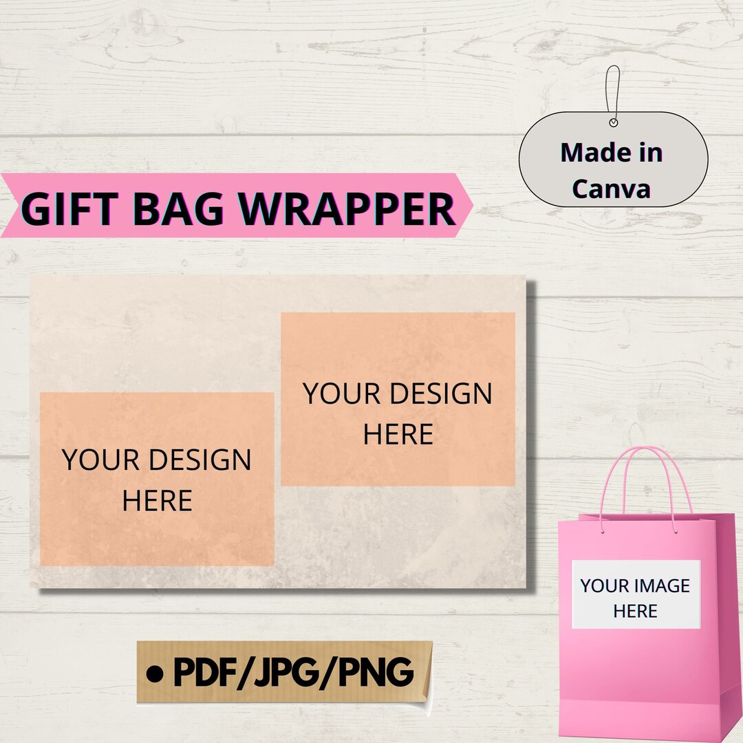 Gift Bag Label Template Gift Bag Template Chip Bag Label - Etsy