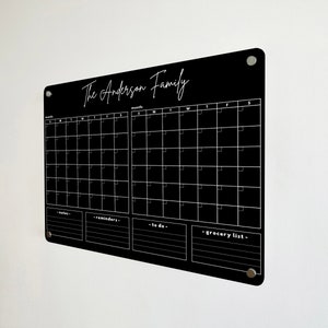 Two Month Clear Acrylic Wall Calendar - Large Acrylic Calendar, Dry Erase Monthly Acrylic Wall Calendar, 2025 Minimalist Wall Calendar
