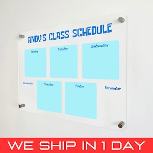Perpetual Calendar for Kids Calendar Weekly Calendar Academic School Calendar Personalized Acrylic Calendar Classroom Decor School Decor
