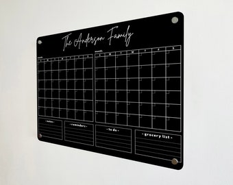 Two Month Clear Acrylic Wall Calendar - Large Acrylic Calendar, Dry Erase Monthly Acrylic Wall Calendar, 2023 Minimalist Wall Calendar