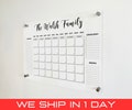 FREE PREVIEW Acrylic Family Planner Wall Calendar - Personalized Dry Erase Board, Dry Erase Calendar, Monthly Weekly Calendar, Transparent