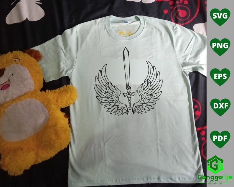 Sword Wings Svg Angel Knife Svg Angel Wings SVG Wings SVG Etsy