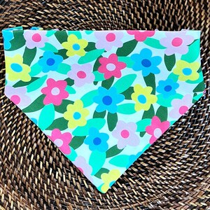 Elastic Dog Bandana Colorful Floral