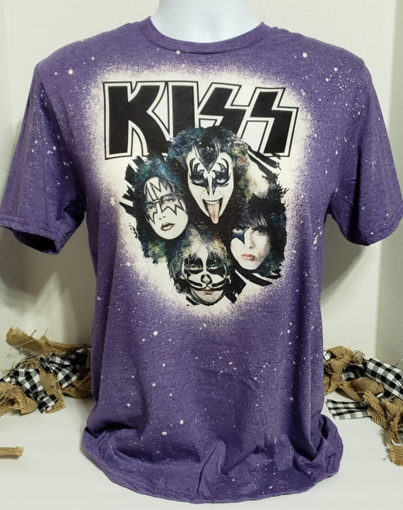 Kiss Shirt Bleached Rock Shirt Bleached 
