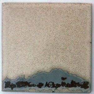 Vintage Heath Ceramics Tile Hoar Frost Blend Template One of a Kind 8 3/4" Square Tile Edith Heath Sausalito CA 1990s early 2000s