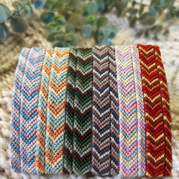 2 Bracelet Pack - Colorful Chevron and Candy Stripe Packs