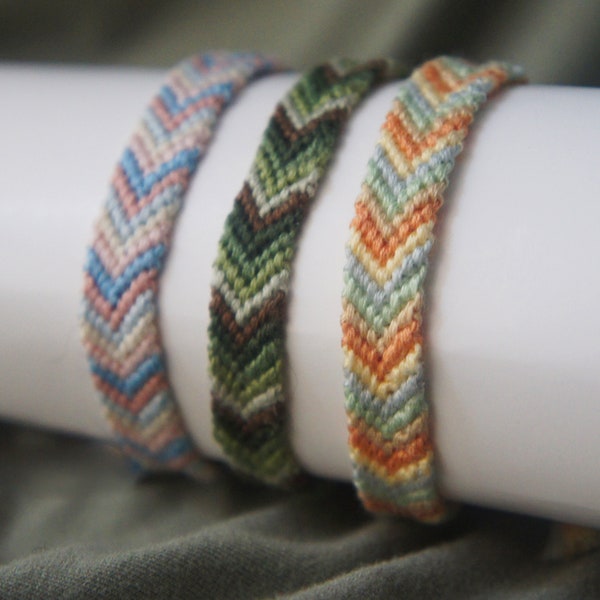 Custom Chevron Bracelets - Handmade Colorful Boho Bracelets