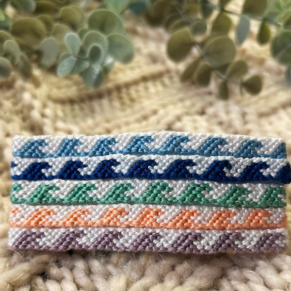 Wave Friendship Bracelet, Personalized, Hand-made, Beachy Bracelet