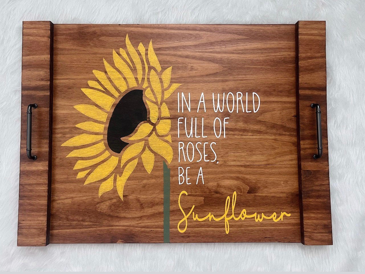 Engraved Barnwood Sunflower Noodle Board – WilloCreek Boutique