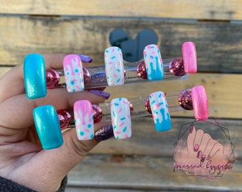 Ice Cream Drip Press On Nails