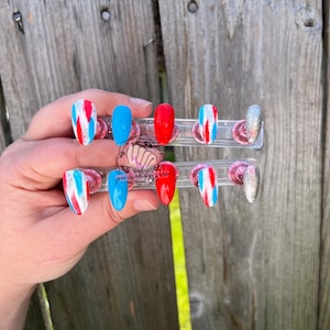 4th of July Press On Nails