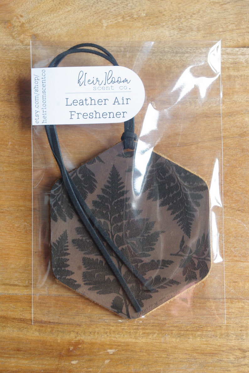 Leather Air Freshener choose Your Scent Reusable Etsy
