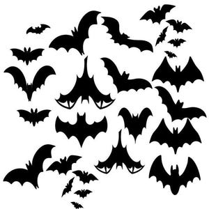 Vinyl Bat Decals | Bat Stickers | Bat Decal Set | Halloween | Vinyl Car Decals | Car Stickers | Bats | Laptop Decals | Window Decals |