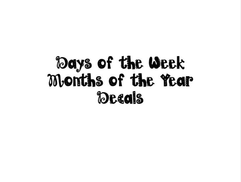 Decal Sets | Custom Rainbow Drawer Labels | Days of the Week Planning ...