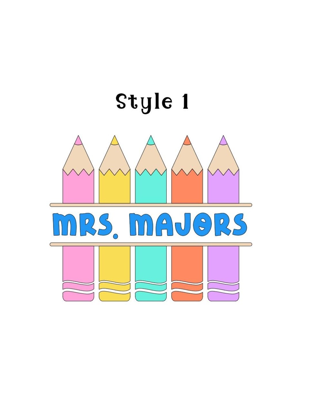 Crayon Name Decal | Teacher Decals | Classroom Personalization | Back ...
