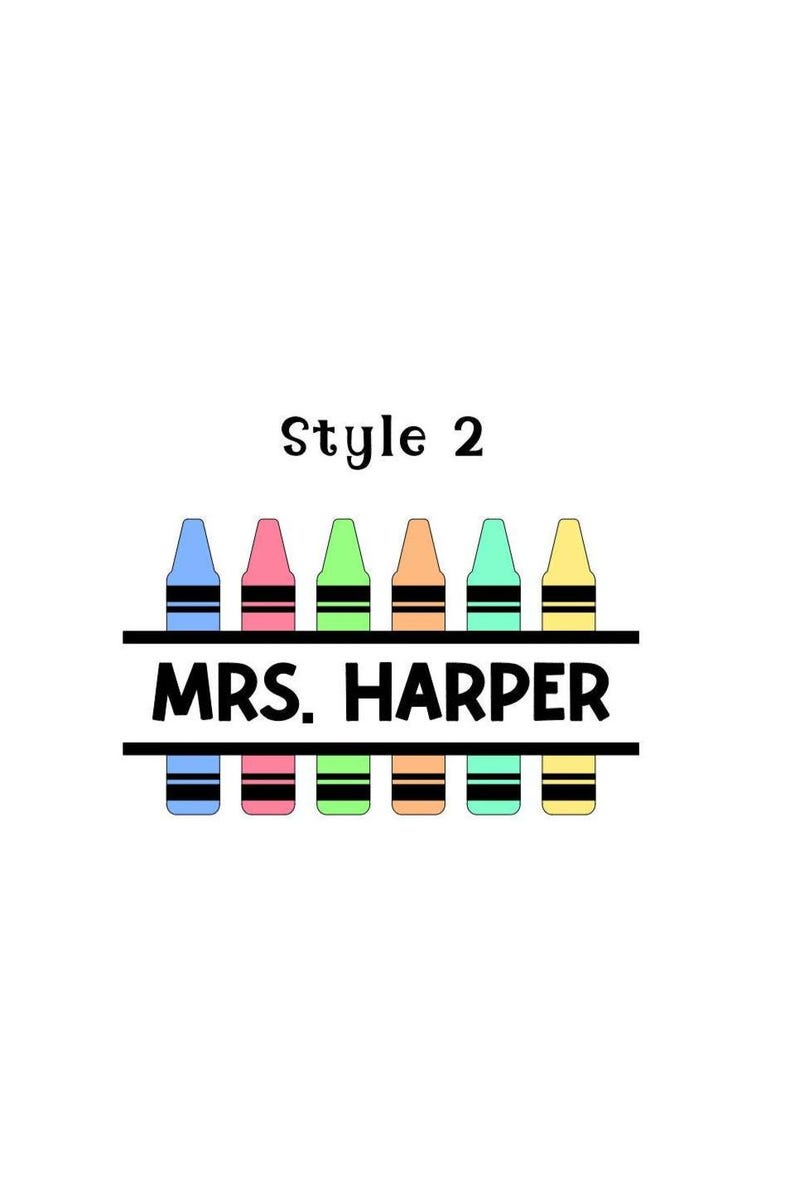 Crayon Name Decal | Teacher Decals | Classroom Personalization | Back ...