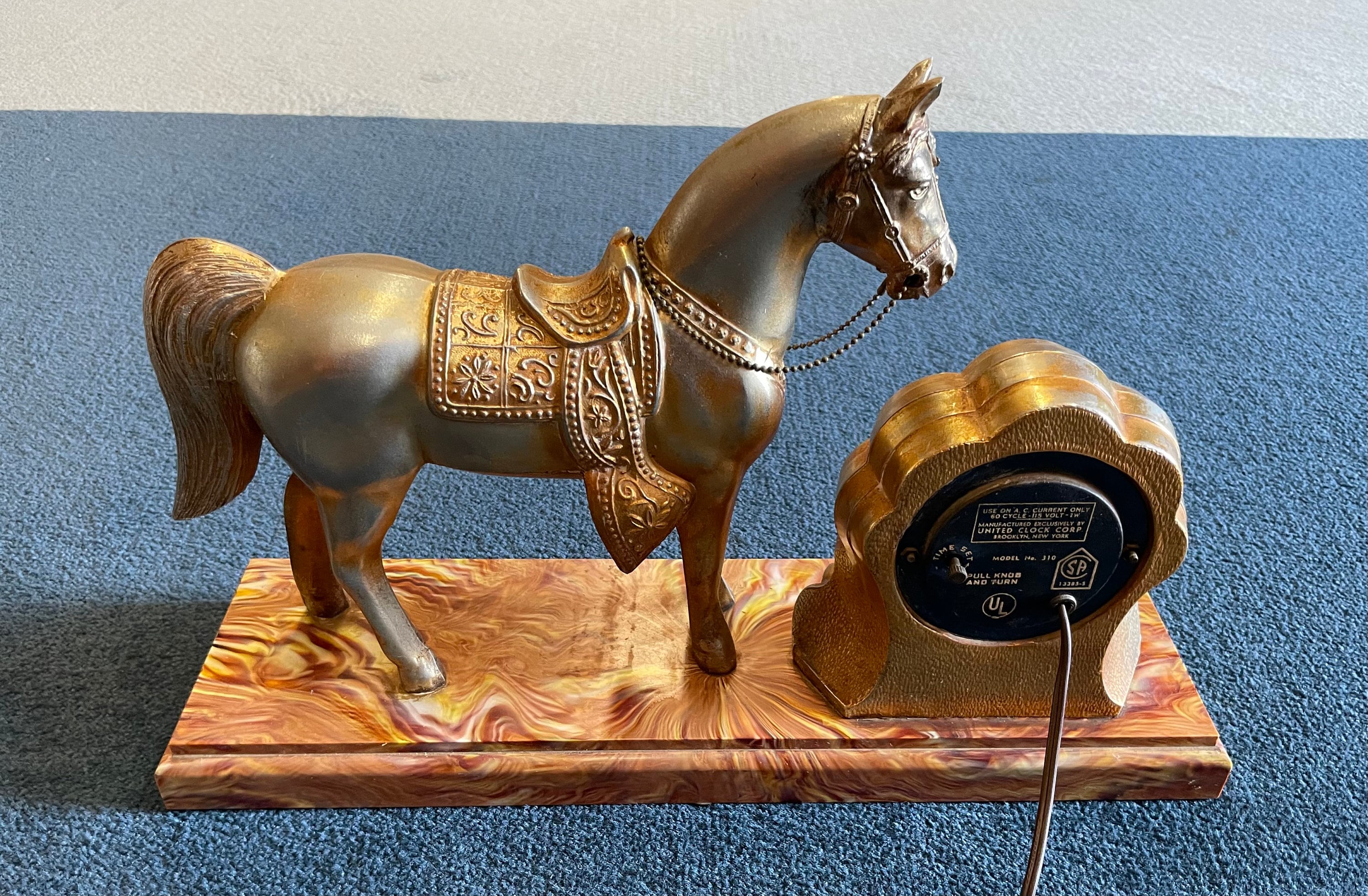 Vintage Horse and Clock Etsy