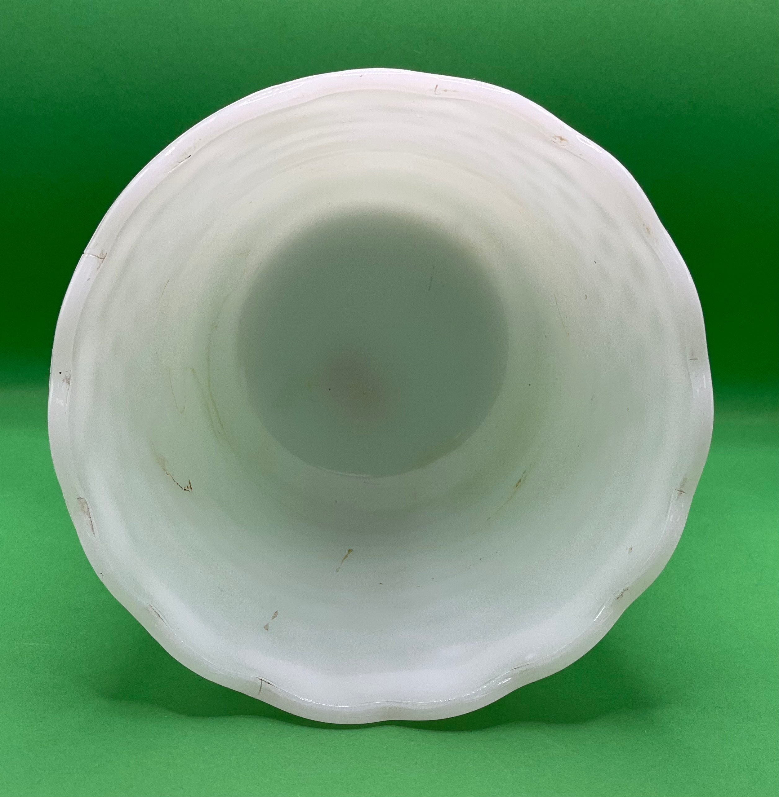 Vintage Milk Glass Vase Etsy