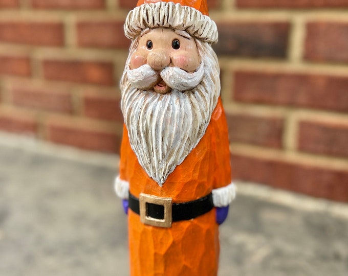 7 Tall Old World Orange Santa - Etsy