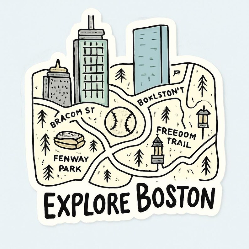 Map of Boston Explore Boxlston't, Freedom Trail, Fenway Park, and Back