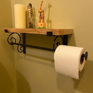 Toilet paper holder/shelf