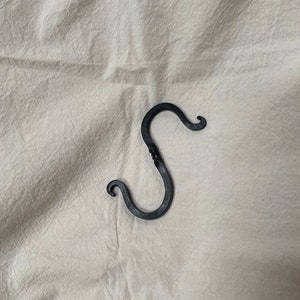 Hand forged S Hook, 4.5” long