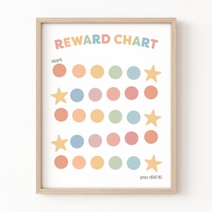 Reward Sticker Chart Printable Sticker Chart Toddler Reward Chart Kids Sticker Chart Reward Chart Behavior Chart Stayed in Bed Sticker Chart