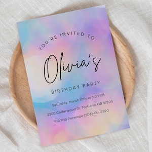 tie dye invitation