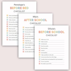 Before After School Checklist Before School Checklist Kids After School Routine Kids Routine Checklist Printable Bedtime Routine Checklist