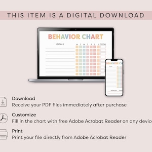 Behavior Chart for Kids | Behavior and Chore Chart, at Home Behavior ...
